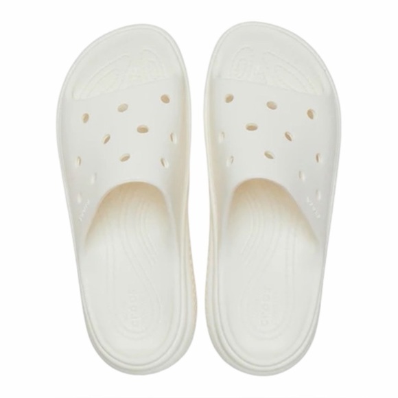 Crocs Women’s Stomp Slides 'White' Size 10 - Picture 3 of 9